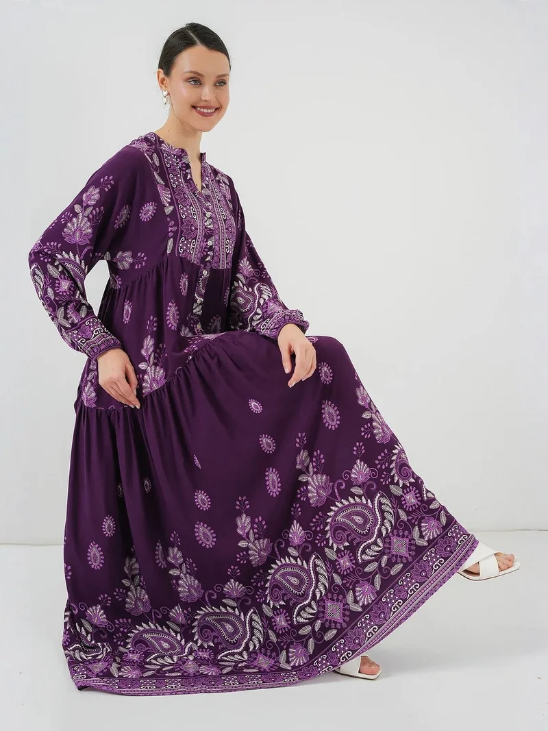 بيغ دارت BDART Printed V-Neck Maxi Dress