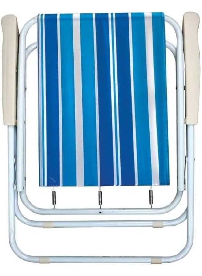 راكسوم كرسي شاطئ قابل للطي مع مساند للذراعين، مناسب للحديقة والنزهات والتخييم وصيد الأسماك، مناسب للاستخدام في الهواء الطلق - Image 4