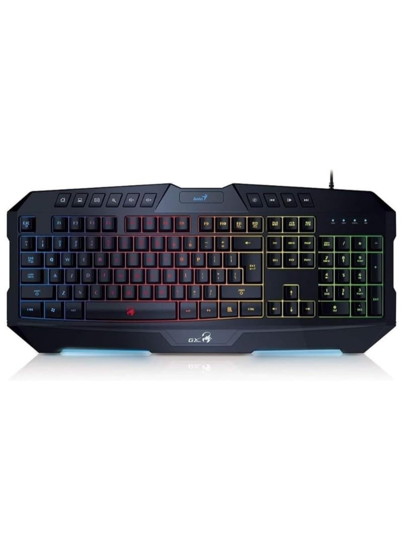 Genius Scorpion K20 RGB Gaming Keyboard - Customizable Backlit Keys, Multimedia Controls, Spill-Resistant Design - Image 2