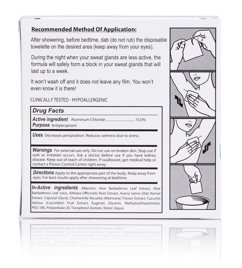 Kleinert's Sweat Shield Ultra Antiperspirant Wipes - Reduce Sweat Up To 7 Days Per Wipe (Pack of 10). Clinical Strength. Dermatologist Recommended. - Image 3