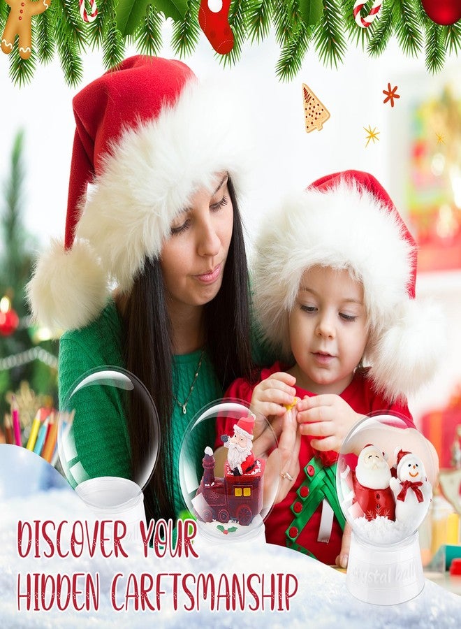 Uiifan مجموعة Uiifan المكونة من 16 كرة ثلجية مائية يمكنك صنعها بنفسك، مقاس 4 بوصات، مصنوعة من البلاستيك الشفاف، مزودة بغطاء قابل للفك، قابلة للتعبئة، مثالية للأعمال اليدوية، وعرضها في عيد الميلاد، وتزيين المنزل، وهدايا الأطفال. - Image 5