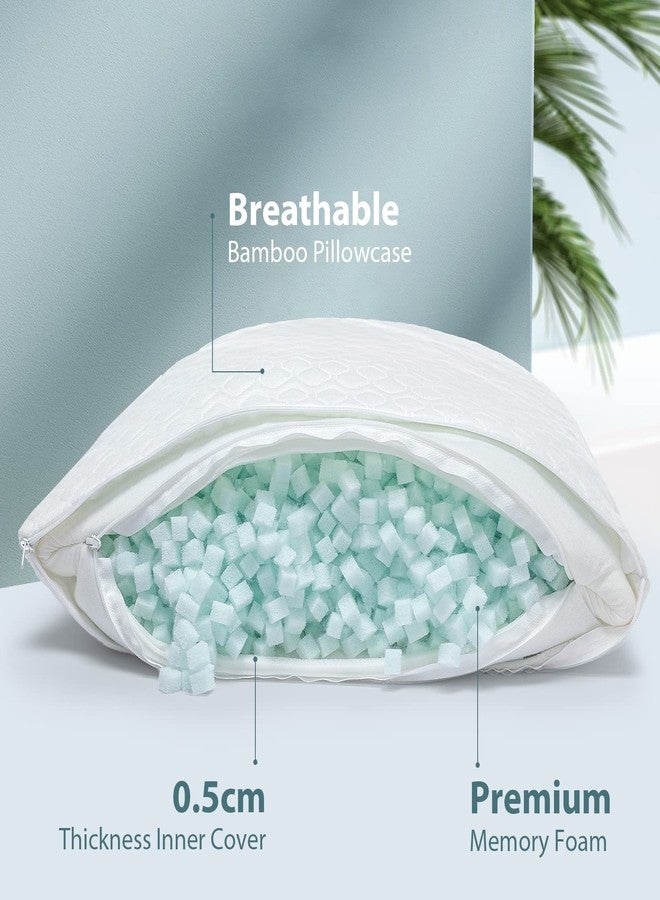 Rainmr Shredded Memory Foam Full Body Pillow - Side Sleeper - Huggable Long Pillow for Body Relief - with Ultra Soft Cooling Cover, 20 x 54 inches - Image 2