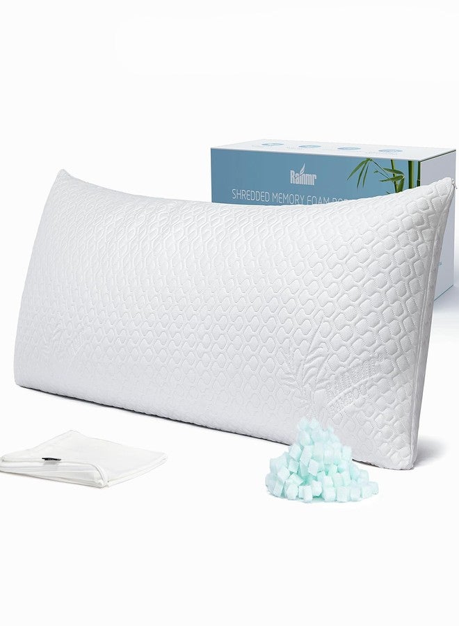 Rainmr Shredded Memory Foam Full Body Pillow - Side Sleeper - Huggable Long Pillow for Body Relief - with Ultra Soft Cooling Cover, 20 x 54 inches - Image 1