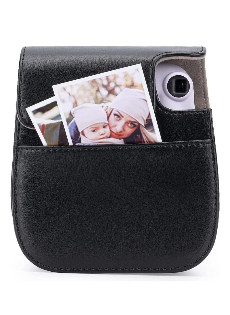 SYOSI PU Leather For Instax Camera Compact Case for Fujifilm Instax Mini 11/9/8/8+ Instant Film Camera Black Penguin  - Image 3
