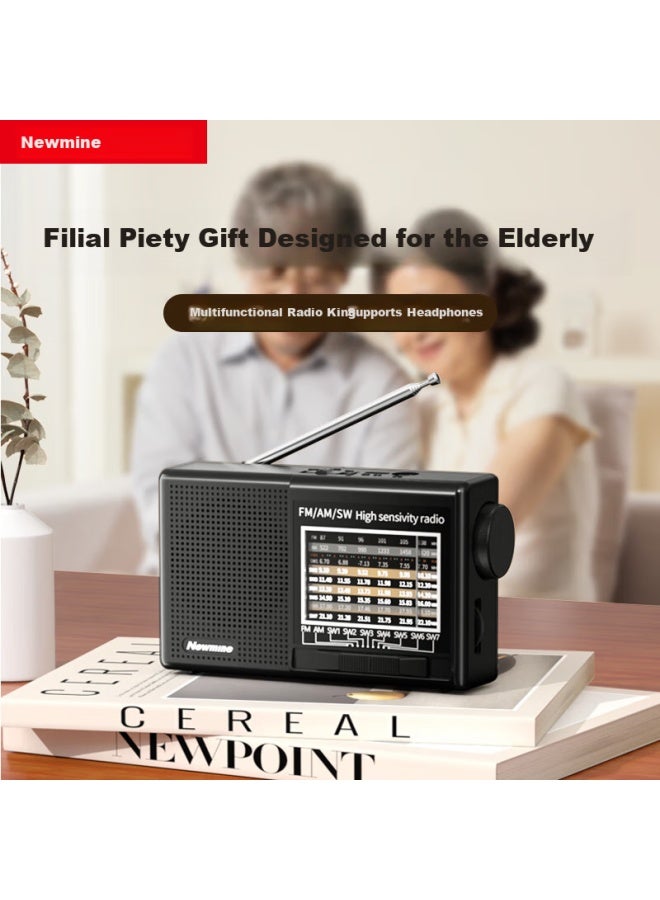 Newmine Bt526 Radio For Elderly With Led Light Mini Speaker Portable Fm Radio Semiconductor Rechargeable - Image 1