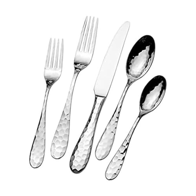 Mikasa , Lilah Flatware Service For 8, 45 Piece Set, 18/10 Stainless Steel, Silverware Set With Serving Utensils - Image 1
