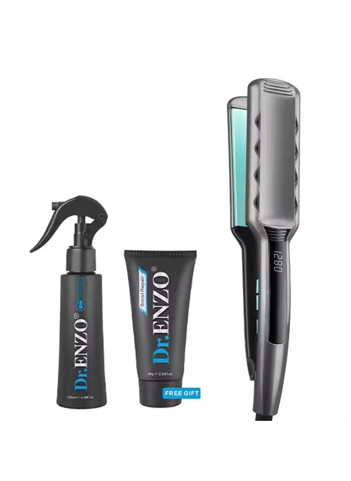 ENZO Professional - ENZO Full Keratin Treatment Electric Straightening Machine Professional Titanium Nice Flat Iron best seller Hair Straightener - Image 1