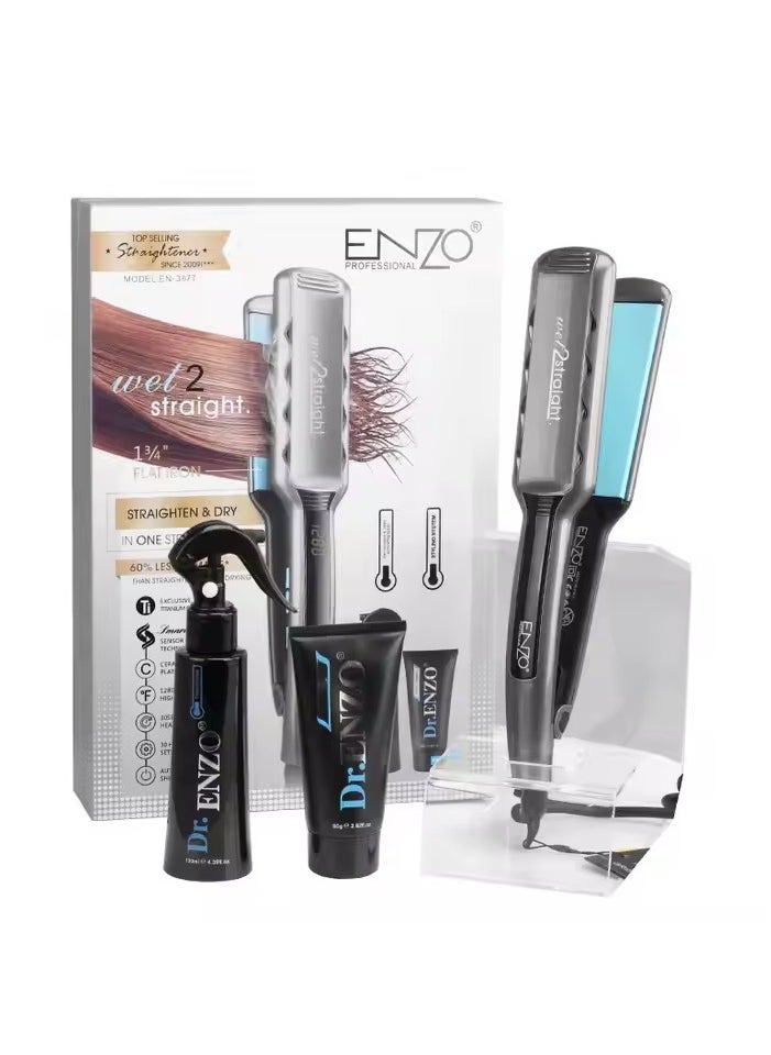 ENZO Professional - ENZO Full Keratin Treatment Electric Straightening Machine Professional Titanium Nice Flat Iron best seller Hair Straightener - Image 1