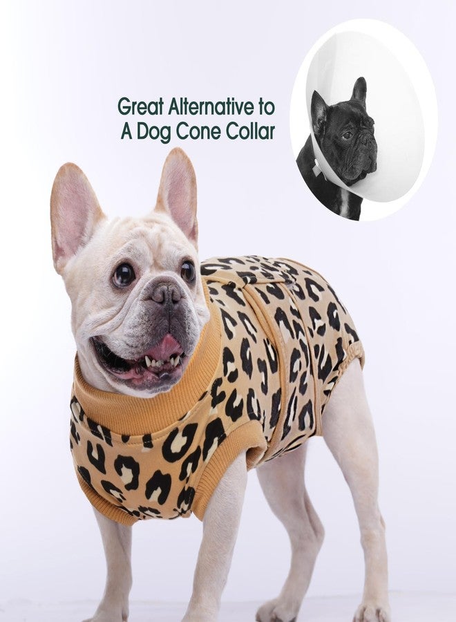 Kuoser Dog Recovery Suit for Dogs After Surgery,Professional Surgical Onesie for Female Male Dogs Spay Neuter,Soft Dog Surgery Suit Bodysuit for Abdominal Wounds Skin Disease,Coffee Leopard XS - Image 5