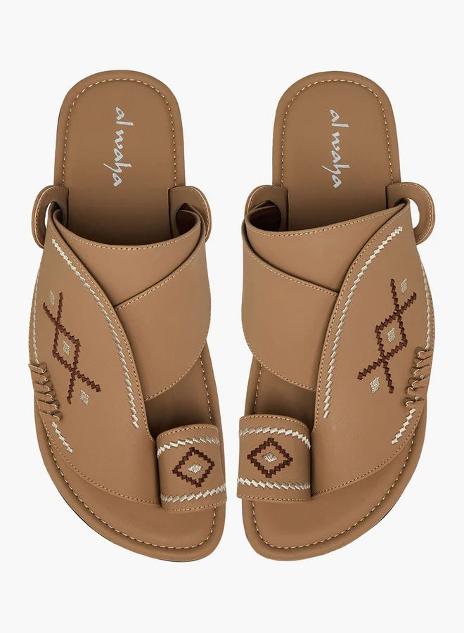 Al Waha Embroidered Slip-On Arabic Sandals