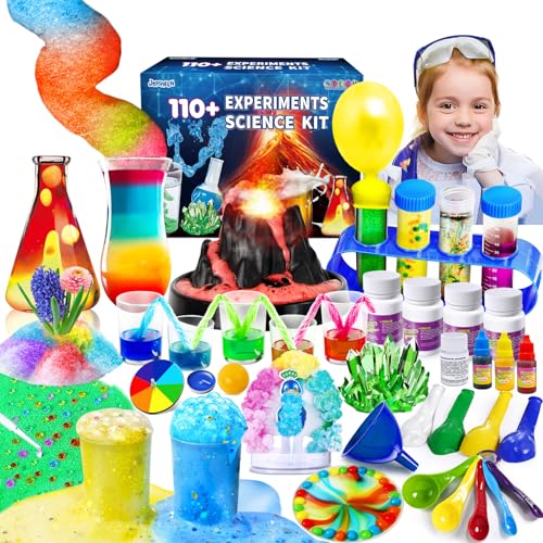 JOPSHEEN 110 Science Experiments Kits for Kids Science Projects STEM Activies Toys Gifts for Boys Girls Volcano Eruption Chemistry Set and More Scientist Educational Toys - Image 1