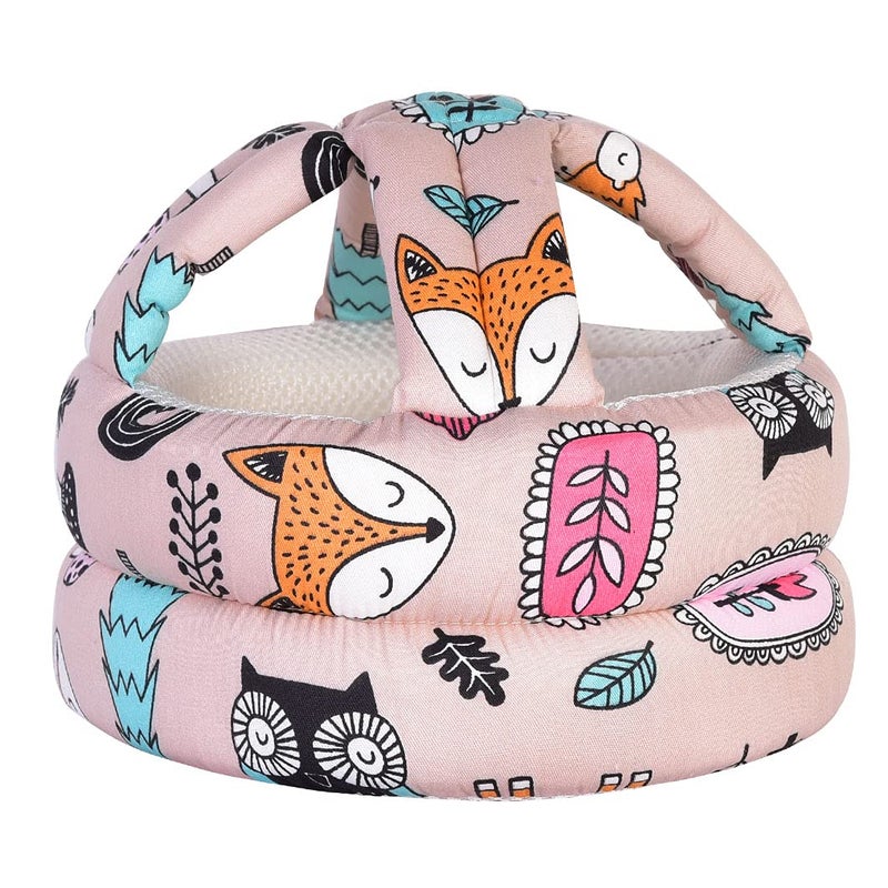 Umtiti Baby Adjustable Helmet, Lightweight and Soft, Great for Baby Learning to Walk and Crawl. Forest,Pink - Image 1