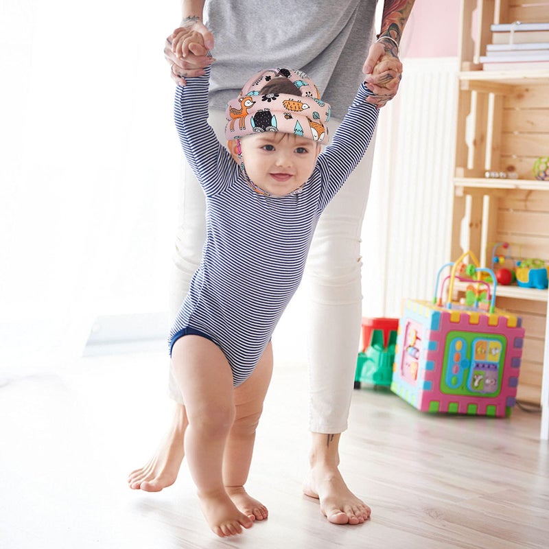 Umtiti Baby Adjustable Helmet, Lightweight and Soft, Great for Baby Learning to Walk and Crawl. Forest,Pink - Image 4