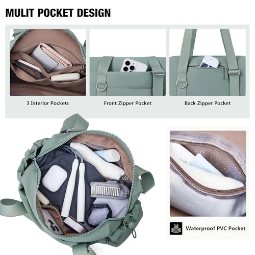 ROULENS Small Gym Bag for Women 2 Set Mini Gym Duffle Bag with Wet Compartment and Coin Wallet, Gym Tote Bag for Workout/Sport/Travel - Image 3
