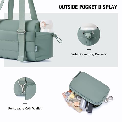 ROULENS Small Gym Bag for Women 2 Set Mini Gym Duffle Bag with Wet Compartment and Coin Wallet, Gym Tote Bag for Workout/Sport/Travel - Image 4