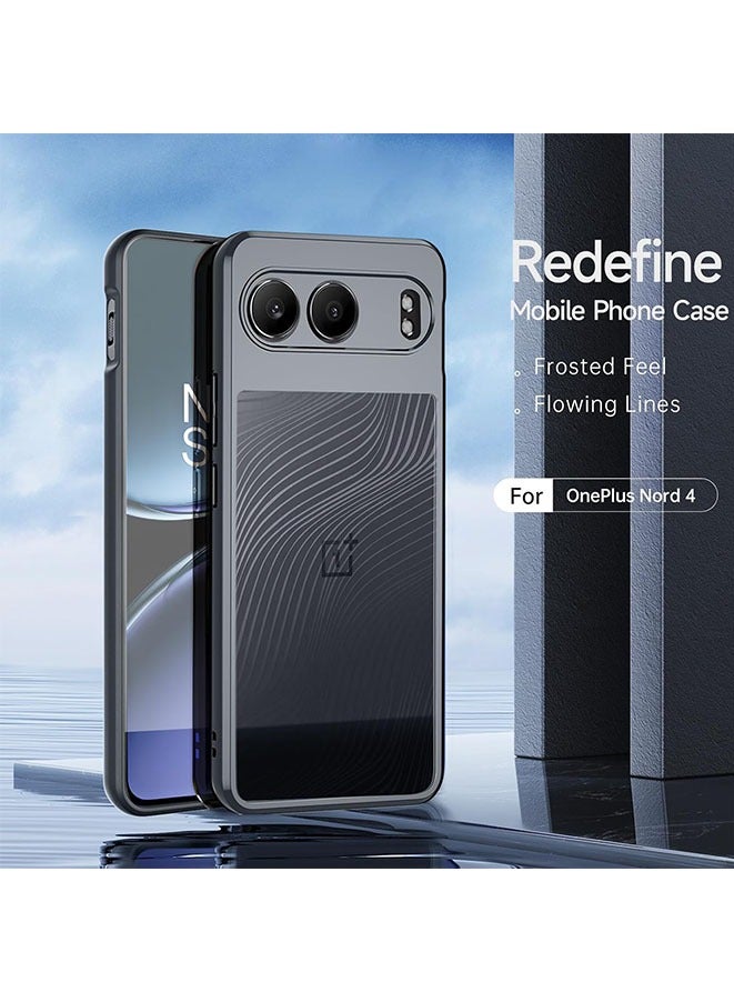 Muyixin Case for OnePlus Nord 4 Slim-Fit Anti-fingerprint Matte Texture Phone Cover -Black - Image 2