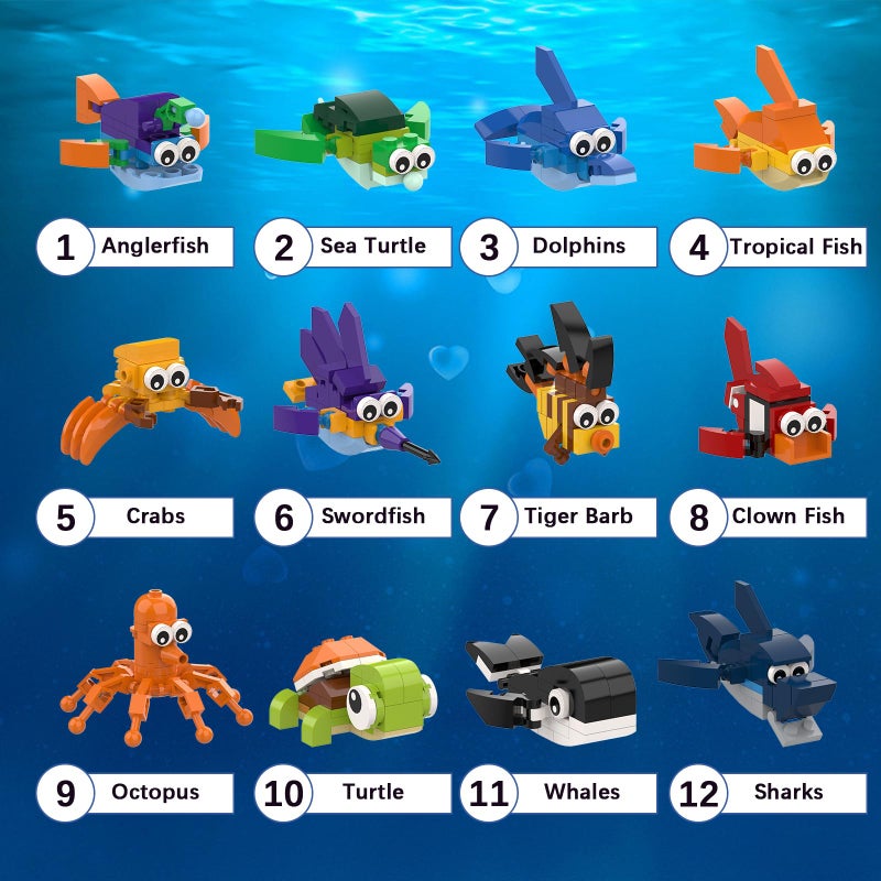 Tenhorses Party Favors for Kids Building Set 26 Pack Animals بناء مكعبات اللعب عيد الحب جوائز الفصول الدراسية أكياس جودي سلة عيد الفصح هدية عيد ميلاد للأطفال 8-12 (803PCS) - Image 3