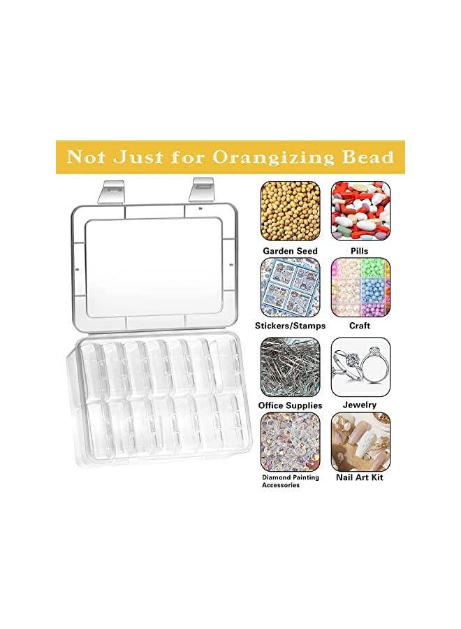 The Bros 15pcs Mini Bead Organizer,Clear Plastic Organizer Box,Craft Organizers And Storage for Beads, Jewelry and Craft Supplies - Image 3