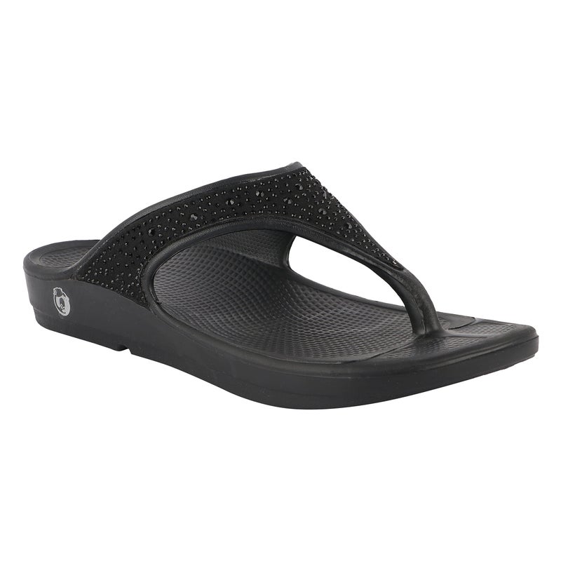 Neoz Ultra Soft Women's Slippers with Cushion FootBed for Adult | Comfortable & Light Weight| Stylish & Anti-Skid| Waterproof & Everyday Flip Flops for Ladies/Girls, W-SWAROVSKI-NERO_6 - Image 5