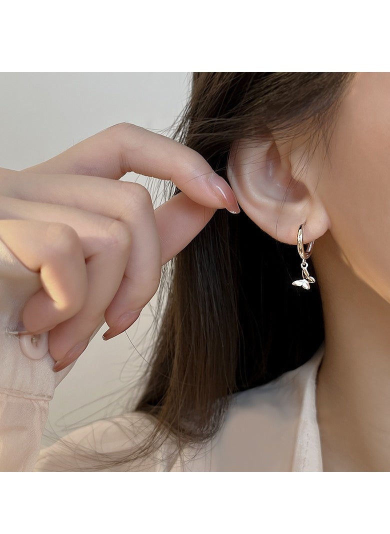 xozgdovg Fairy little fresh butterfly earrings drop girl  - Image 3
