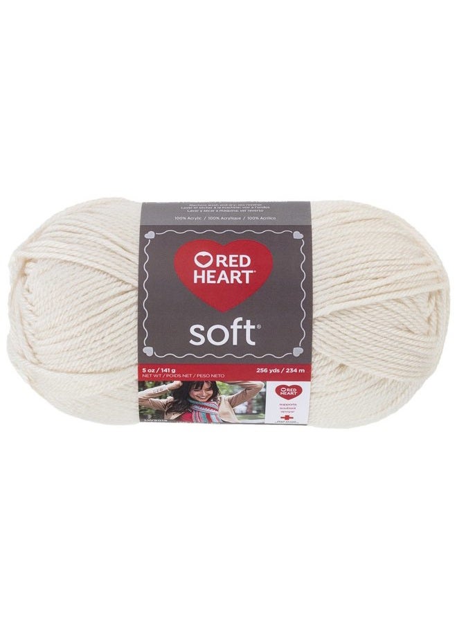 RED HEART Soft Yarn, Off-White - Image 1