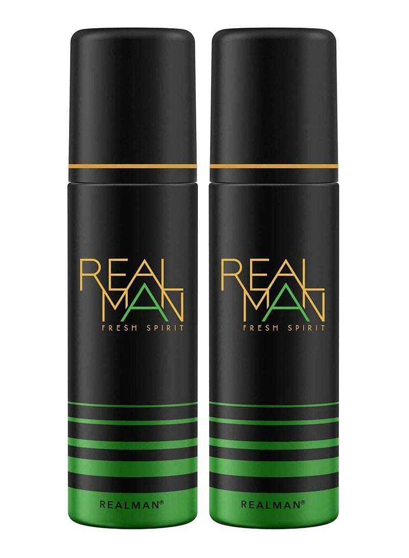 RealMan Deodorant Spray 150ml - FRESH SPIRIT - 2pcs