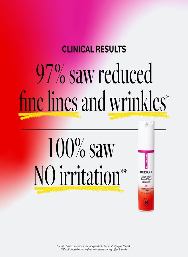 derma-e Derma E Anti-Wrinkle Retinol Night Treatment Lotion for Face & Neck, 1 Fl Oz, Peptides & Niacinamide to Help Reduce Appearance of Fine Lines & Wrinkles, Improve Skin Elasticity & Texture - Image 3