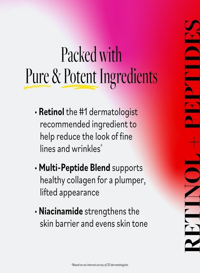 derma-e Derma E Anti-Wrinkle Retinol Night Treatment Lotion for Face & Neck, 1 Fl Oz, Peptides & Niacinamide to Help Reduce Appearance of Fine Lines & Wrinkles, Improve Skin Elasticity & Texture - Image 4