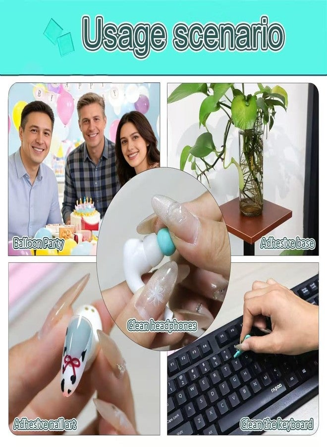 Feosky Adhesive Poster Sticky Tack Putty, Reusable and Removable Adhesive Putty, 120PCS, Mounting Putty for displaying Wall Paintings, Museum Art Photography, Picture, Crafts (Blue, Pack of 1) - Image 5