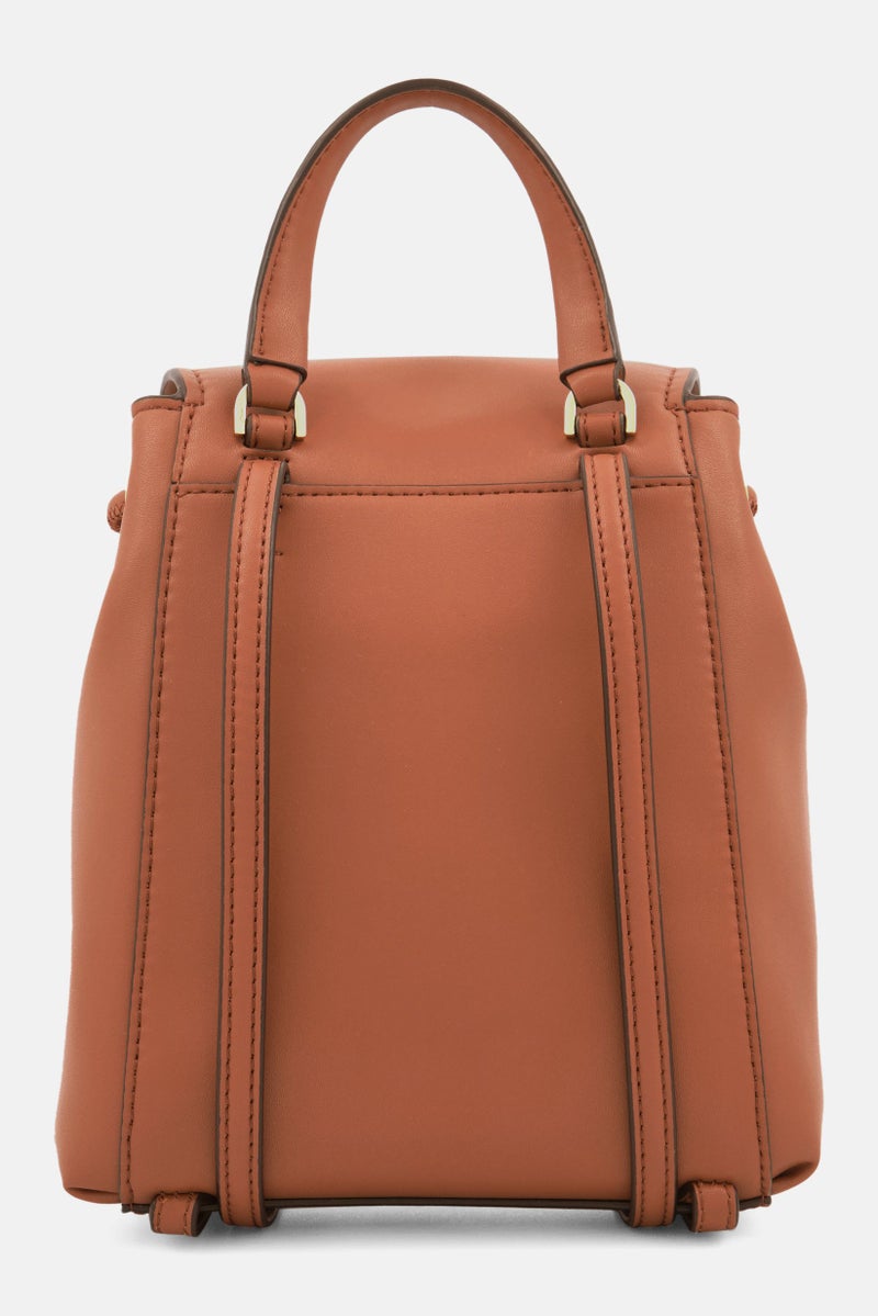 Michael Kors Women Phoebe Brand Logo Backpack 22 H x 18 L x 9 W cm, Brown  - Image 3