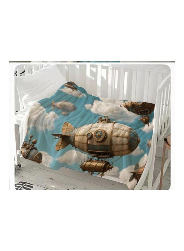 عام بطانية رقيقة من الفانيلا (دافئة ومريحة، ومناسبة للنوم واستخدام الألعاب وإزالة الغبار ومقاومة للرمل) 150 سم * 200 سم - 887 - Image 3