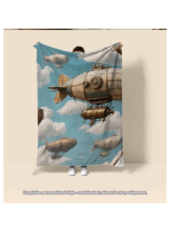 عام بطانية رقيقة من الفانيلا (دافئة ومريحة، ومناسبة للنوم واستخدام الألعاب وإزالة الغبار ومقاومة للرمل) 150 سم * 200 سم - 887 - Image 5