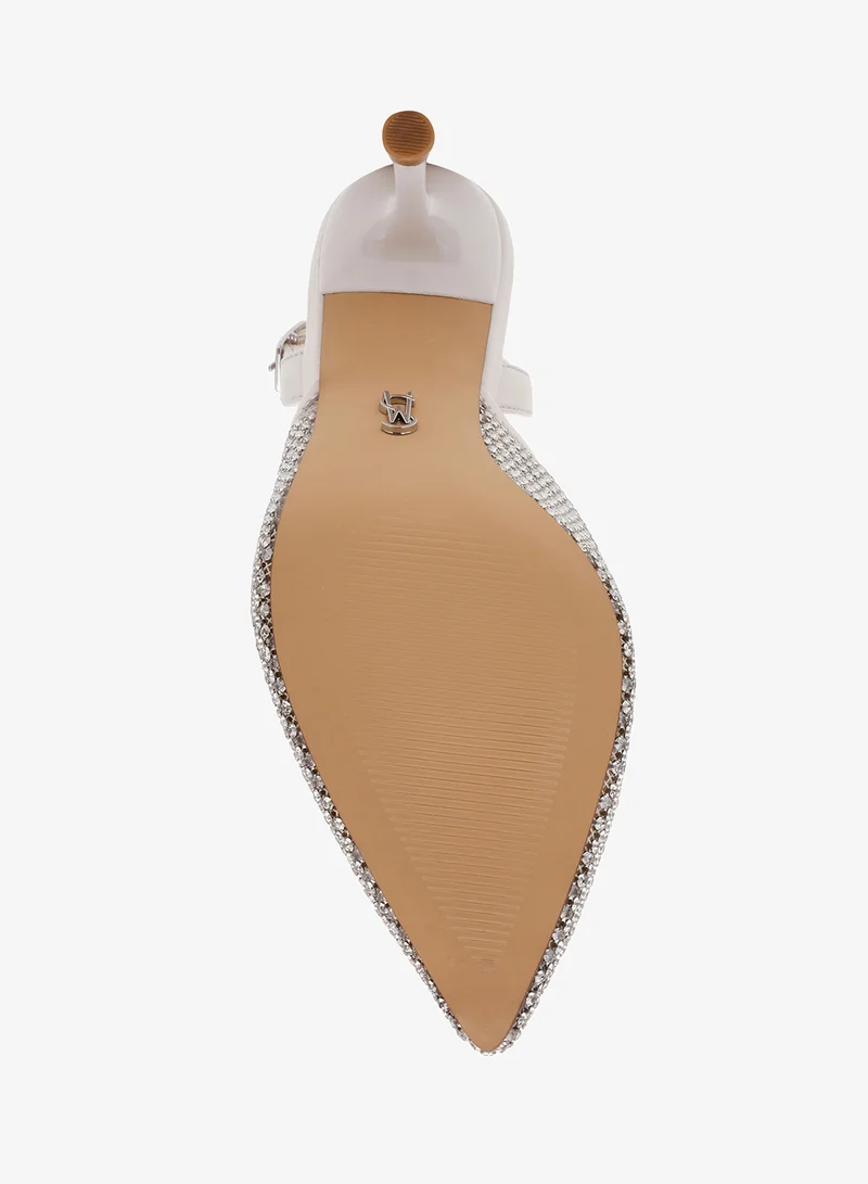 Steve Madden IVORY PEARL Rhinestones and Nappa PU Pumps for Women | Best Price UAE