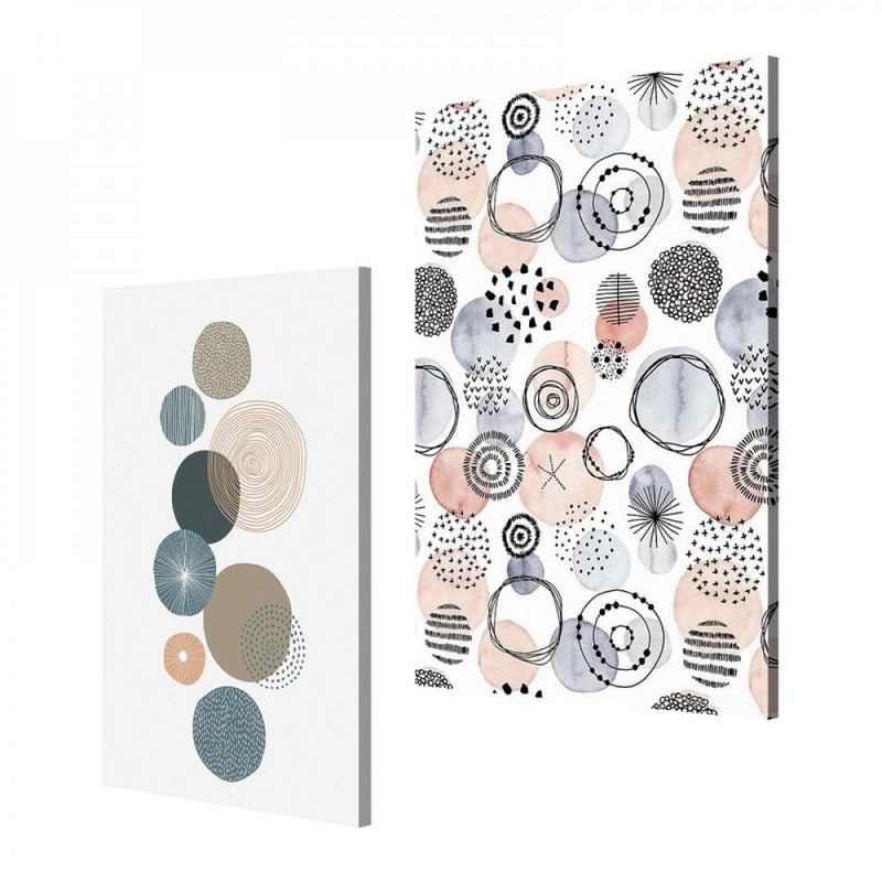 Marktna A double canvas painting with a modern design, total size 80 x 60 cm - Image 2