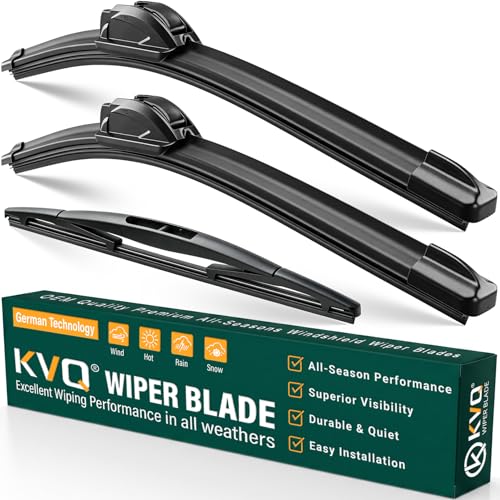 KVQ Windshield Wiper Blades Replacement for Mitsubishi Outlander 2014 2015 2016 2017 2018 2019 2020Original Equipment Replacement Front Rear Wiper Blade Set 26 18 12 Set of 3 - Image 1