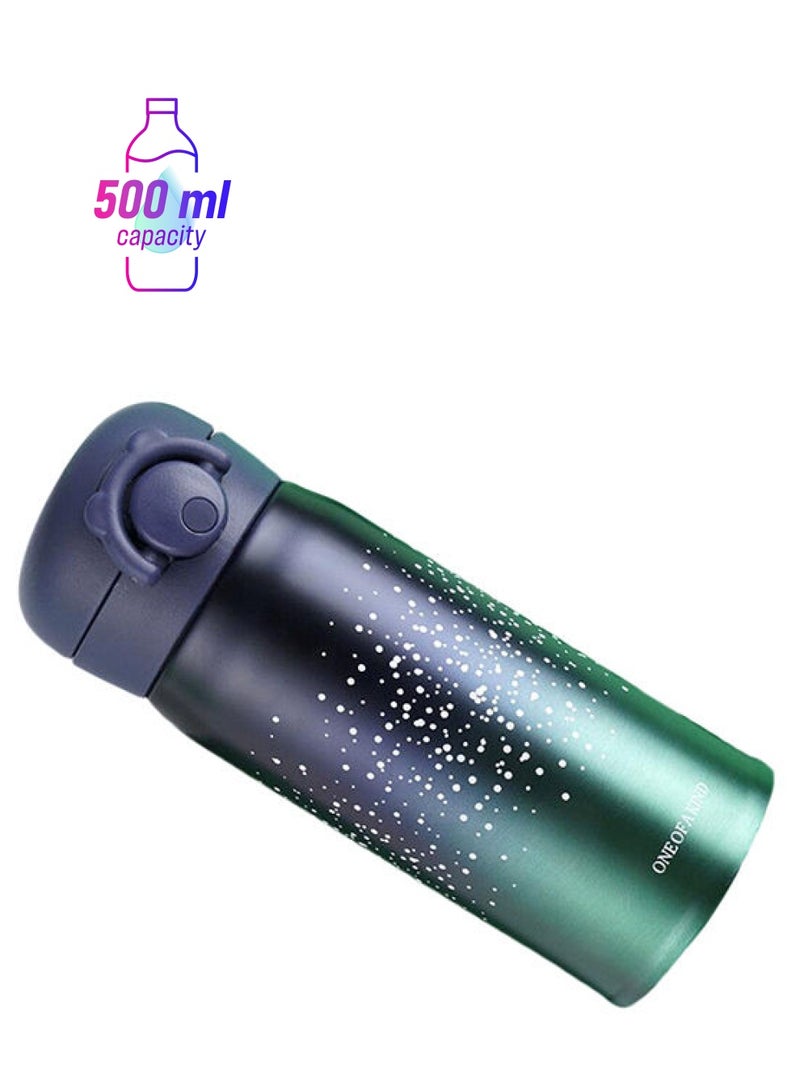 NIBEMINENT Vacuum Insulated Bottle Water Green/Blue - Image 1