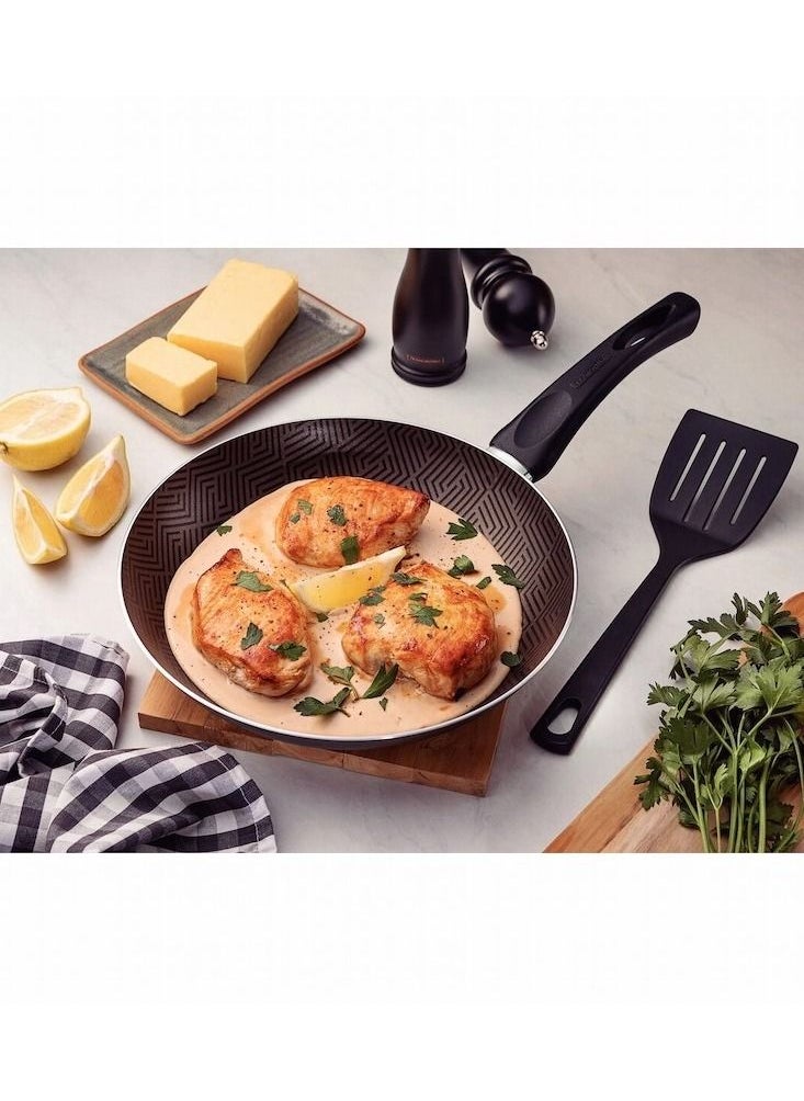TRAMONTINA Since 1911,Made in Brazil- Paris, 12-piece Cookware Set, Lead-Colored Aluminum, Interior Starflon Max, Exterior Starflon Max, Nonstick Coating, PFOA Free, Tempered-Glass Lids, Steam Vents, Stainless-Steel Rims, Heat-Resistant Handles, Heat-Resistant Knobs, Nylon Utensils, Knives, Stainless-Steel Blades, Polypropylene Handles -  - Image 2