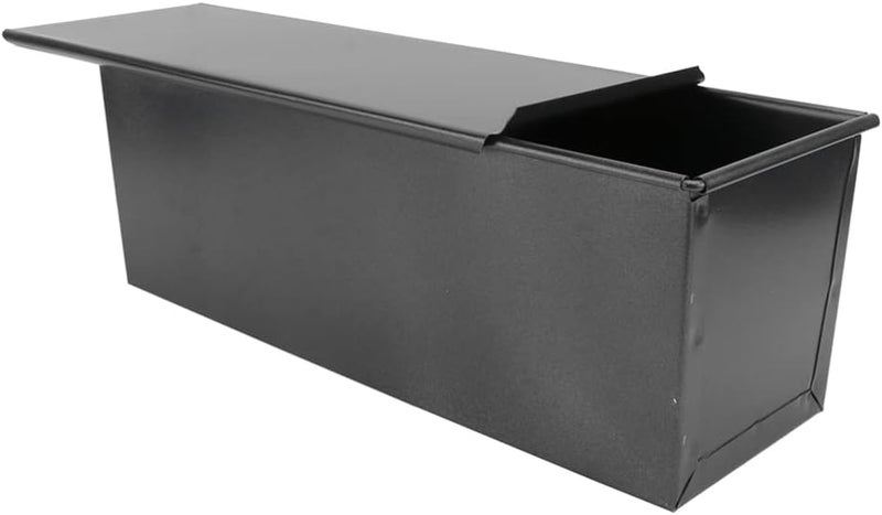 woobles Brioche Bread Loaf Bread Pan Baking Pan 900g Cake Toast Box Loaf Tin Soap Mould Dessert Form Non- Stick Bakeware with Lid for Cake Baking Tool Black Bread Loaf Pan 32.5X12X12.5CM Black - Image 1