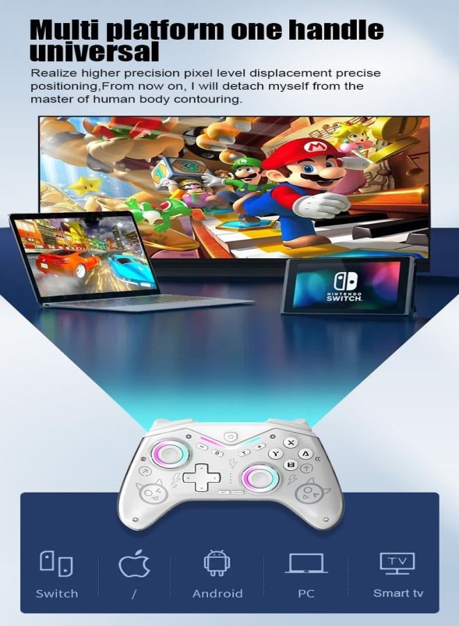 Magnetic face shell gamepad Hall joystick with light adjustment, Switch, Android IOS, wireless Bluetooth vibration
