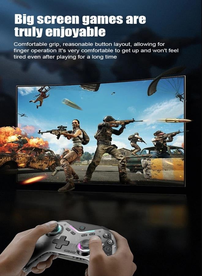 Magnetic face shell gamepad Hall joystick with light adjustment, Switch, Android IOS, wireless Bluetooth vibration