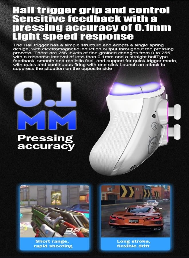 Magnetic face shell gamepad Hall joystick with light adjustment, Switch, Android IOS, wireless Bluetooth vibration