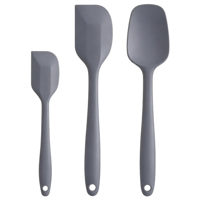 Cooptop Silicone Spatula Set - Rubber Spatula - 600Â°F Heat Resistant Baking Spoon & Spatulas(Dark Grey) - Image 1
