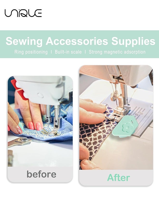 يونيك دليل التماس المغناطيسي لماكينة الخياطة - دليل التماس المغناطيسي المطور لماكينة الخياطة - دليل هيمر متعدد الوظائف متعدد الوظائف مع مقياس - دليل الخياطة المغناطيسي (أخضر) - Image 3
