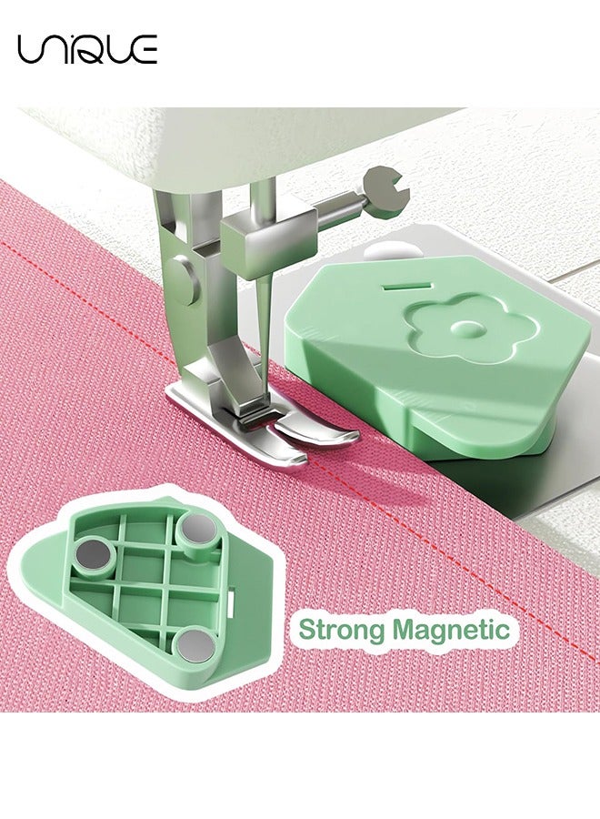 يونيك دليل التماس المغناطيسي لماكينة الخياطة - دليل التماس المغناطيسي المطور لماكينة الخياطة - دليل هيمر متعدد الوظائف متعدد الوظائف مع مقياس - دليل الخياطة المغناطيسي (أخضر) - Image 4