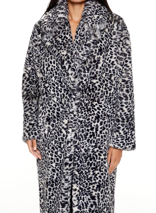 FOREVER 21 Faux Fur Leopard Longline Coat  - Image 5
