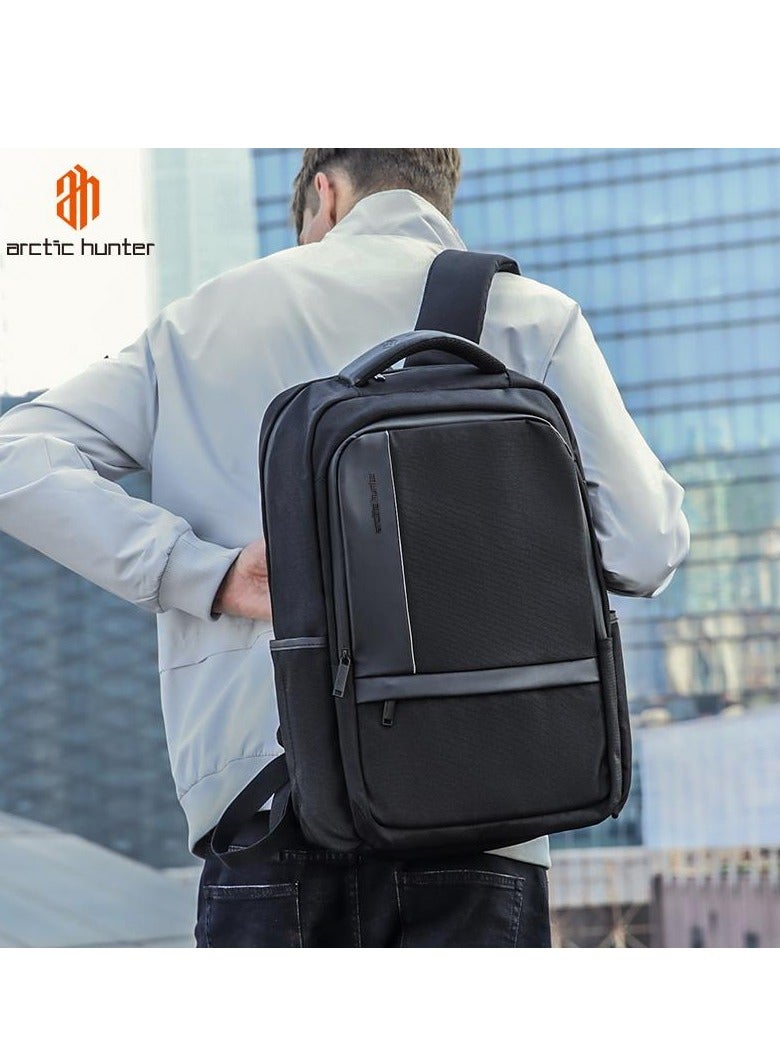 ARCTIC HUNTER Casual Travel Backpack Water Resistant Unisex School College Bag with Built in USB Port and Laptop Compartment for Men and Women B00120C Black - Image 2