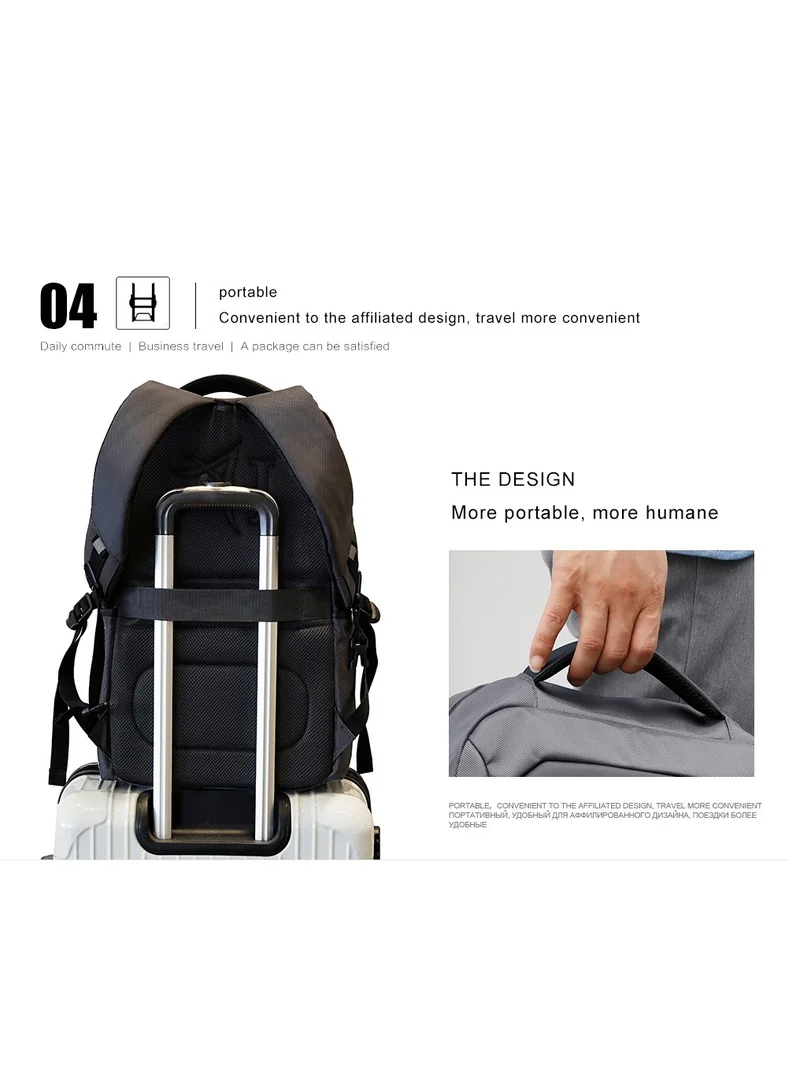 ARCTIC HUNTER Casual Travel Backpack Water Resistant Unisex School College Bag with Built in USB Port and Laptop Compartment for Men and Women B00120C Black