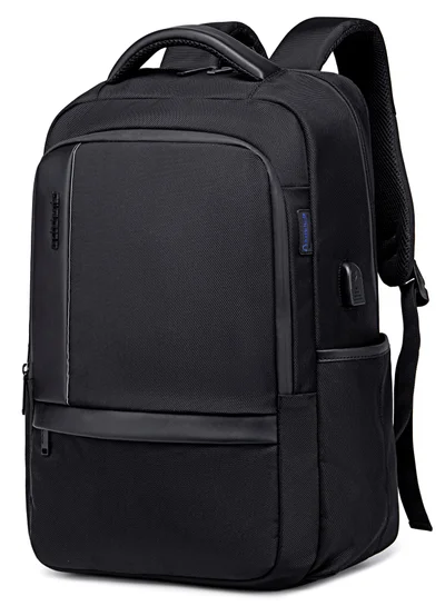 ARCTIC HUNTER Casual Travel Backpack Water Resistant Unisex School College Bag with Built in USB Port and Laptop Compartment for Men and Women B00120C Black