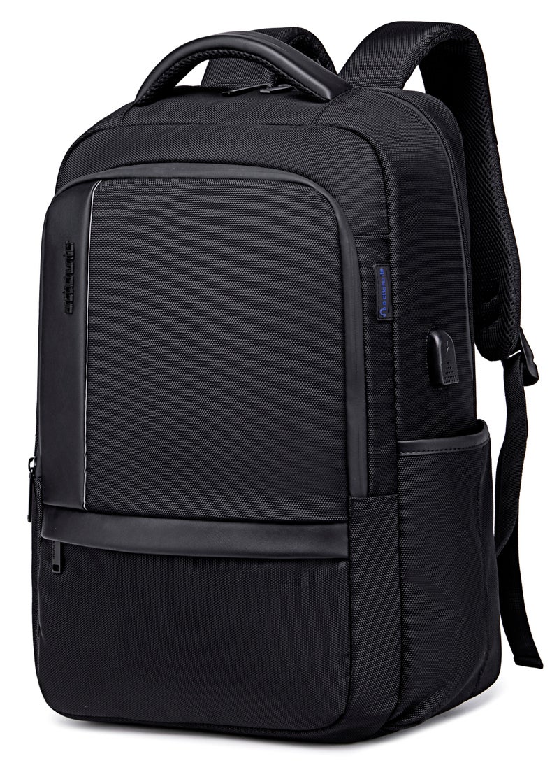 ARCTIC HUNTER Casual Travel Backpack Water Resistant Unisex School College Bag with Built in USB Port and Laptop Compartment for Men and Women B00120C Black - Image 1