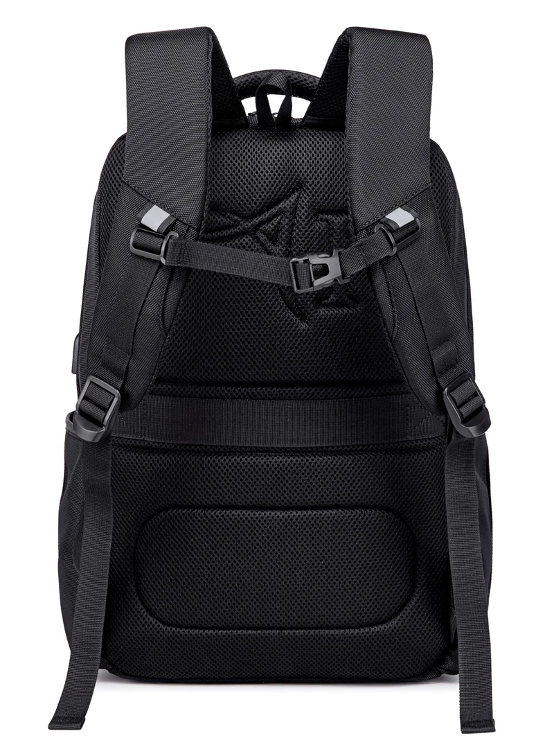 ARCTIC HUNTER Casual Travel Backpack Water Resistant Unisex School College Bag with Built in USB Port and Laptop Compartment for Men and Women B00120C Black